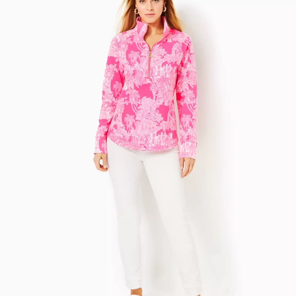 Lilly Pulitzer Vibrant Pink Patterned Long Sleeve Tee - Picture 4 of 6